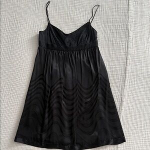 BCBGMaxAzria Black Satin Chemise